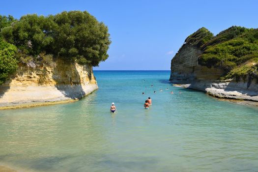 Canal D'Amour beach in Sidari, Corfu island, Greece. 