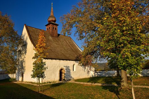  The Chapel of the Mother of God. City of Brno, Czech Republic - Europe. Beautiful autumn landscape. Brno dam and sunset at the golden hour. Autumn season October.