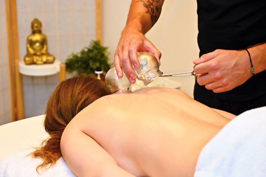Relaxing massage. Concept for health, relaxation and beauty.