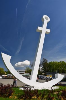 Brno dam. South Moravia. Czech Republic Europe. Recreational area of entertainment and sports. Beautiful countryside with nature, clear water and sky with sun and clouds.