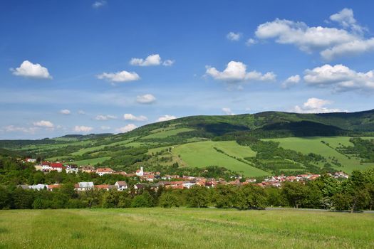 Beautiful landscape in the mountains in summer. Czech Republic - the White Carpathians - Europe.