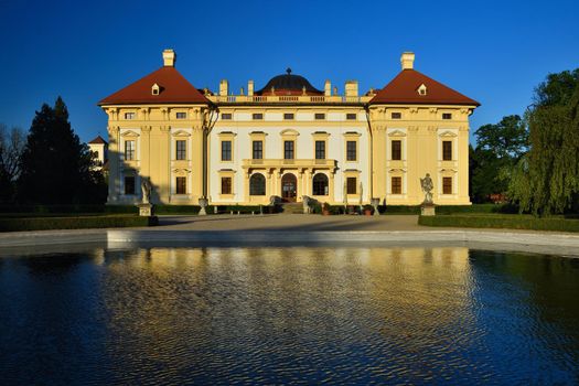 Slavkov baroque castle (national cultural landmark) Slavkov - Austerlitz near Brno, South Moravia, Czech republic.