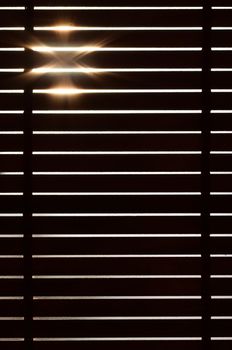 Wooden blinds. Abstract blurred background