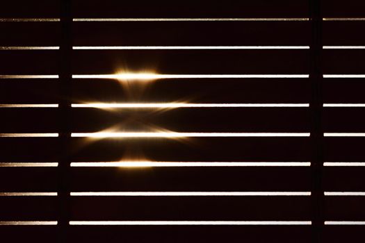 Wooden blinds. Abstract blurred background