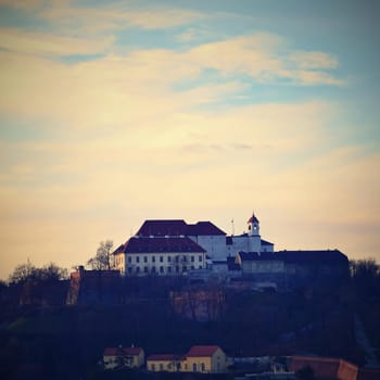 Spilberk Castle and the city of Brno.