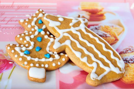 Christmas sweets. Traditional homemade handmade Czech sweets. Gingerbreads