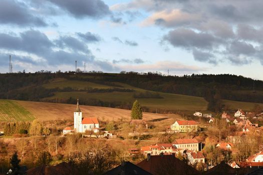 Small church in a village. Dolni Loucky Czech Republic