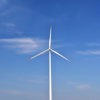 Eco power. Wind Turbine for alternative energy.Green.