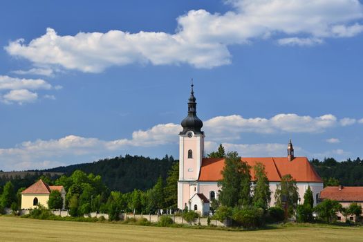 St. Micholas church in Oslavany, Czech republic. Beautiful old church. Architecture-monument.