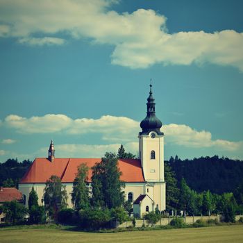 St. Micholas church in Oslavany, Czech republic. Beautiful old church. Architecture-monument.