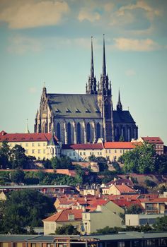 Petrov - St. Peters and Paul church in Brno. Central Europe Czech Republic. South-Moravian region.