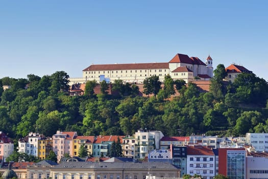 Spilberk castle, Brno - Central Europe, Czech Republic. Beautiful old castle in the city center.