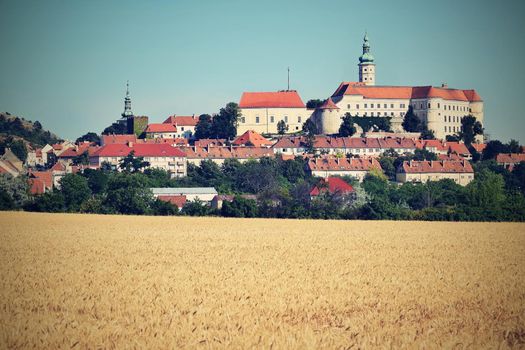 Castle of Mikulov, South Moravia. Czech Republic.