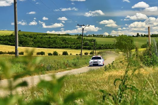 Hustopece, Czech Republic June 18, 2016. Rally car.