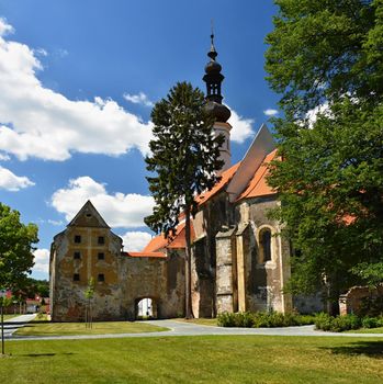 Beautiful old mansion with chateau garden. Oslavany, Czech Republic.