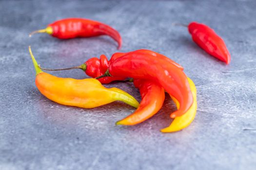 Presentation of Peruvian hot red chili (Aji Limo)