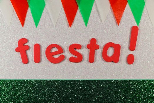 Cinco de Mayo celebration Mexican fiesta theme layout with banner flags