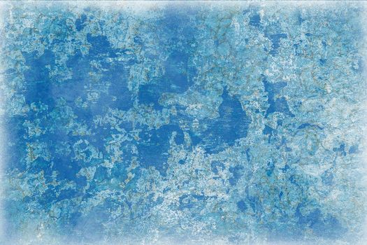 Cold blue background in the form of a texture similar to ice, old wall or water