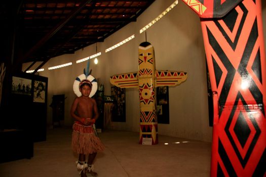 santa cruz cabralia, bahia, brazil - november 6, 2008: view of the pataxo indigenous museum in the Coroa Vermelha village in the city of Santa Cruz Cabralia.