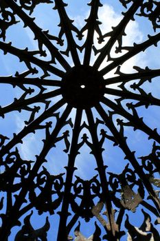 belmonte, bahia, brazil - august 30, 2008: view of an 18th century fountain, made in Glasgow, Scotland, displayed in a square in the center of the city of Belmonte.