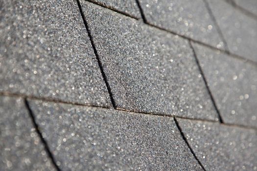 Abstract or background pattern of grey roofing shingles or tiles