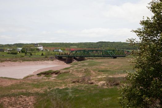 The two green bridges are a landmark in the areas of Avonport, Gaspereau, and Grand Pre, Nova Scotia. 