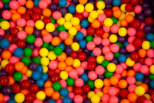  hard candy junk food in colorful sugar coated gum ball form 