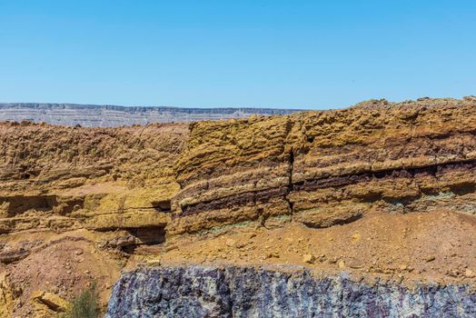 Ramon Crater colors Harem colors, geological sections of the earth's condenser and ancient geological processes. High quality photo