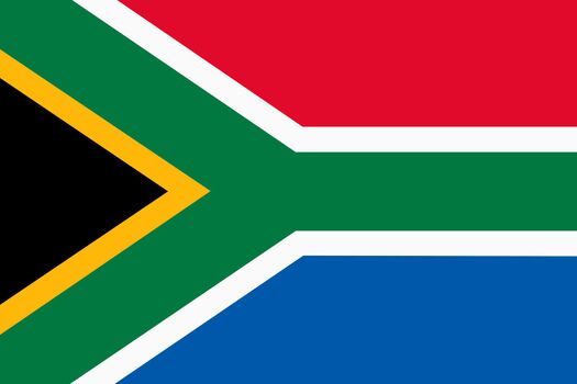 A Republic of South Africa Flag background illustration red white green yellow black blue