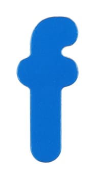 A lower case f magnetic letter on white with clipping path