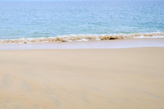 Landscapes View The atmosphere is beautiful Sand and sea and the color of the sky, The beach phuket of Thailand.