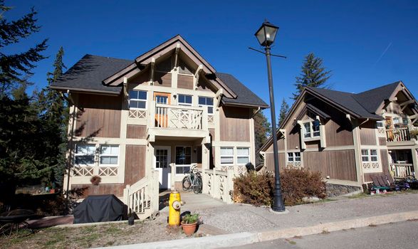  on October 5, 2017: cabins at the famous fairmont jasper park lodge 