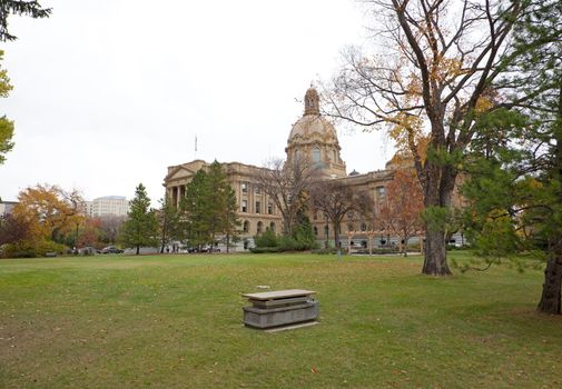  On October 6, 2017: West side of the Alberta Legislature building 