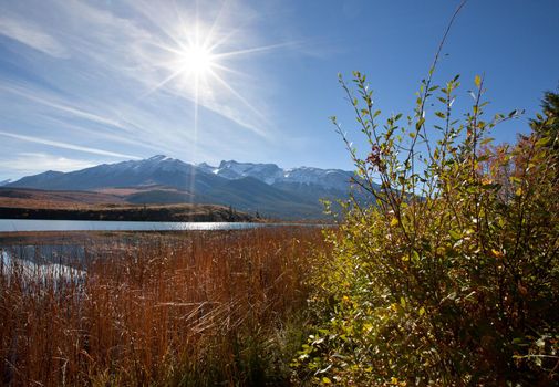 a beautiful day in the rocky mountains of Alberta, Canada 