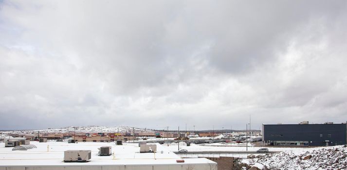  March 10, 2018- Halifax, Nova Scotia: Bayers Lake Shopping Park on a grey cloudy day 