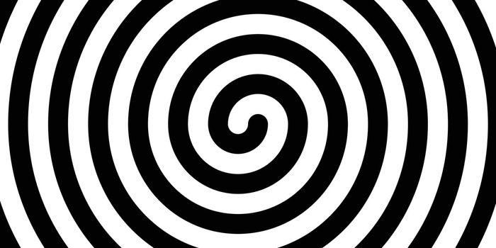 Swirl hypnotic black and white spiral. Monochrome abstract background. Vector flat geometric illustration.Template design for banner, website, template, leaflet, brochure, poster.