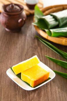 Kuih Bingka Ubi, traditional Malaysian Nyonya sweet cake.