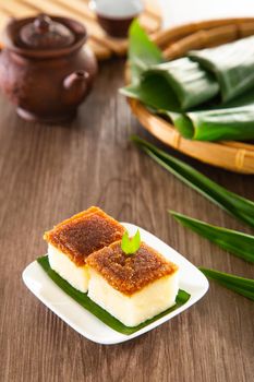 Kuih Bingka Ubi, traditional Malaysian Nyonya sweet cake.