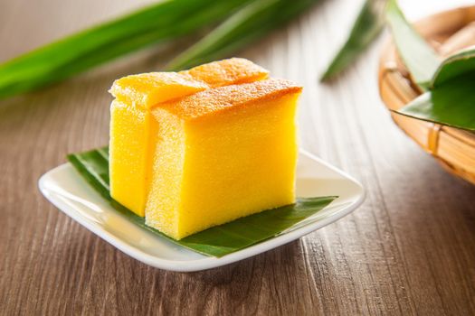 Kuih Bingka Ubi, traditional Malaysian Nyonya sweet cake.