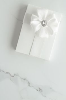 Romantic celebration, lifestyle and holiday present concept - Luxury wedding gifts on marble