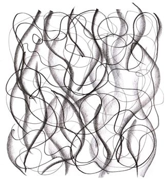 Abstract Gray Crayon Drawing. Hand Drawn Background Texture. Background Illustration Wavy Lines in Doodle Style Hand Drawn Sketch Art.