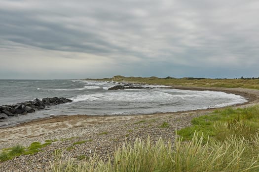 Seaside and landscape near town of Skagen in Denmark.