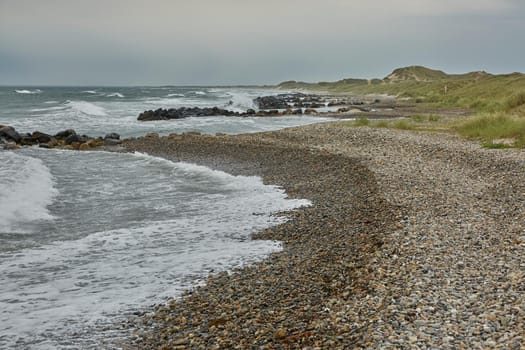 Seaside and landscape near town of Skagen in Denmark.