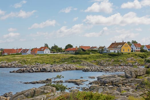 Small village of Svaneke on Bornholm island in Denmark.