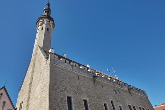 Downtown architecture of old town city of Tallinn in Estonia.