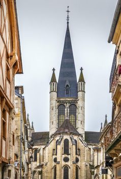 Church of Notre-Dame of Dijon is a Roman Catholic church in Dijon. View from apse