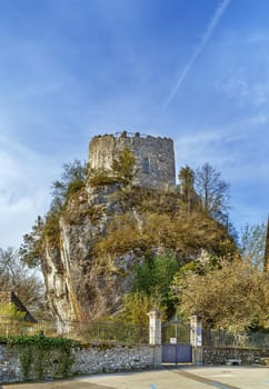 Tower of the ruined of  La Roche-sur-Foron castle, France