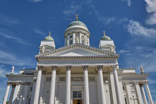 Cathedral of the Diocese of Helsinki, finnish Evangelical Lutheran church, located in the neighborhood of Kruununhaka in Helsinki, Finland.