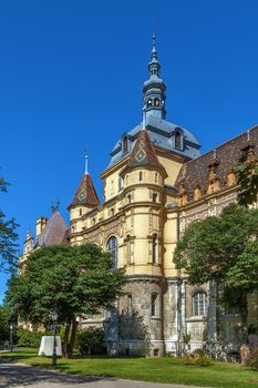 Vajdahunyad Castle in Budapest, Hungary. Palace in baroque style