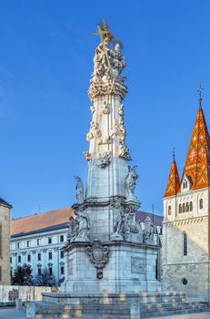 Holy Trinity Column in Buda, Budapest, Hungary